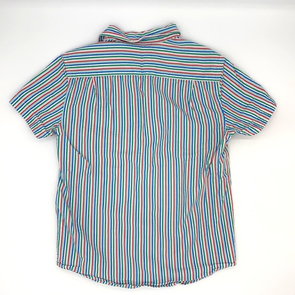 CREWCUTS short-sleeve button-down in rainbow seersucker Boys 12 - Picture 2 of 5